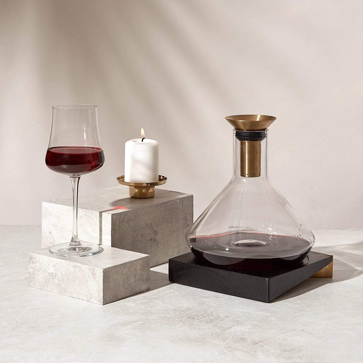 RBT Glass Decanter + Wood Base